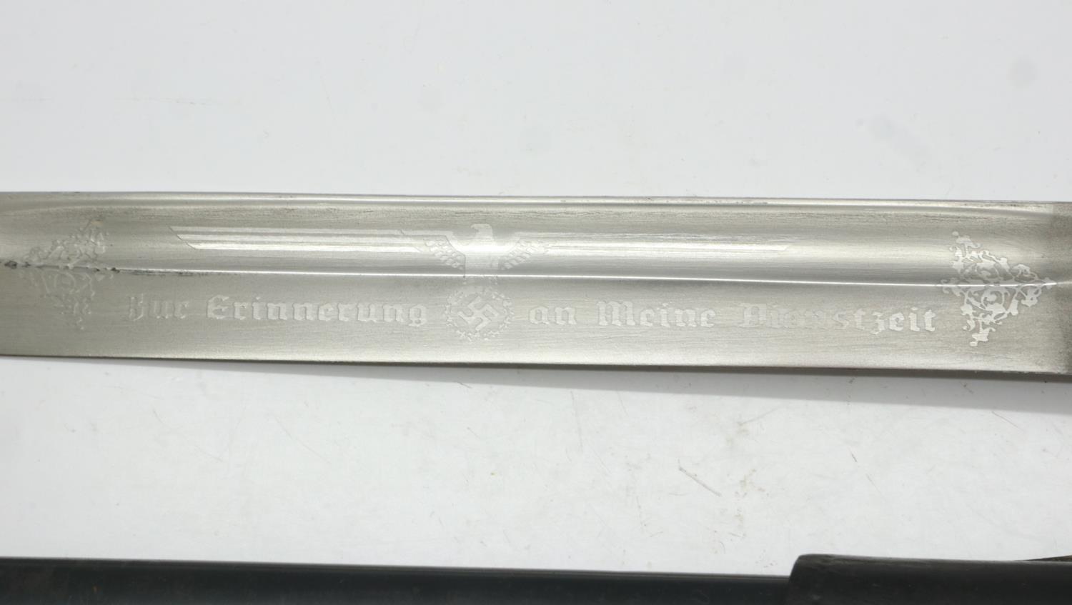 WWII German Dress Bayonet with an Acid Etched Blaed. UK P&P Group 2 (£20+VAT for the first lot - Image 2 of 3