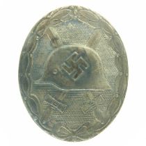 WWII German Silver Wound Badge for being wounded 3 to 4times wounded. Ldo No 56 for the maker