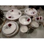 Royal Stafford thirty two piece china dinner set. Not available for in-house P&P