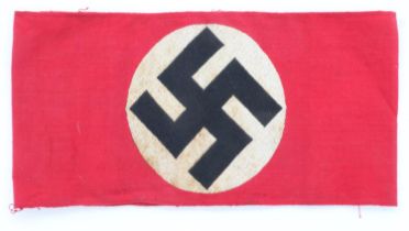 NSDAP embroidered cotton party arm band. UK P&P Group 1 (£16+VAT for the first lot and £2+VAT for