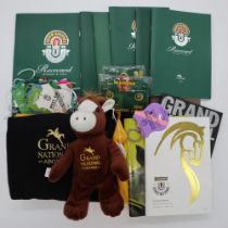 Grand National horse racing related memorabilia to include sweat shirt (medium), programmes, soft