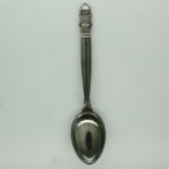 Georg Jensen acanthus pattern spoon, L: 11 cm, 16g. UK P&P Group 1 (£16+VAT for the first lot and £
