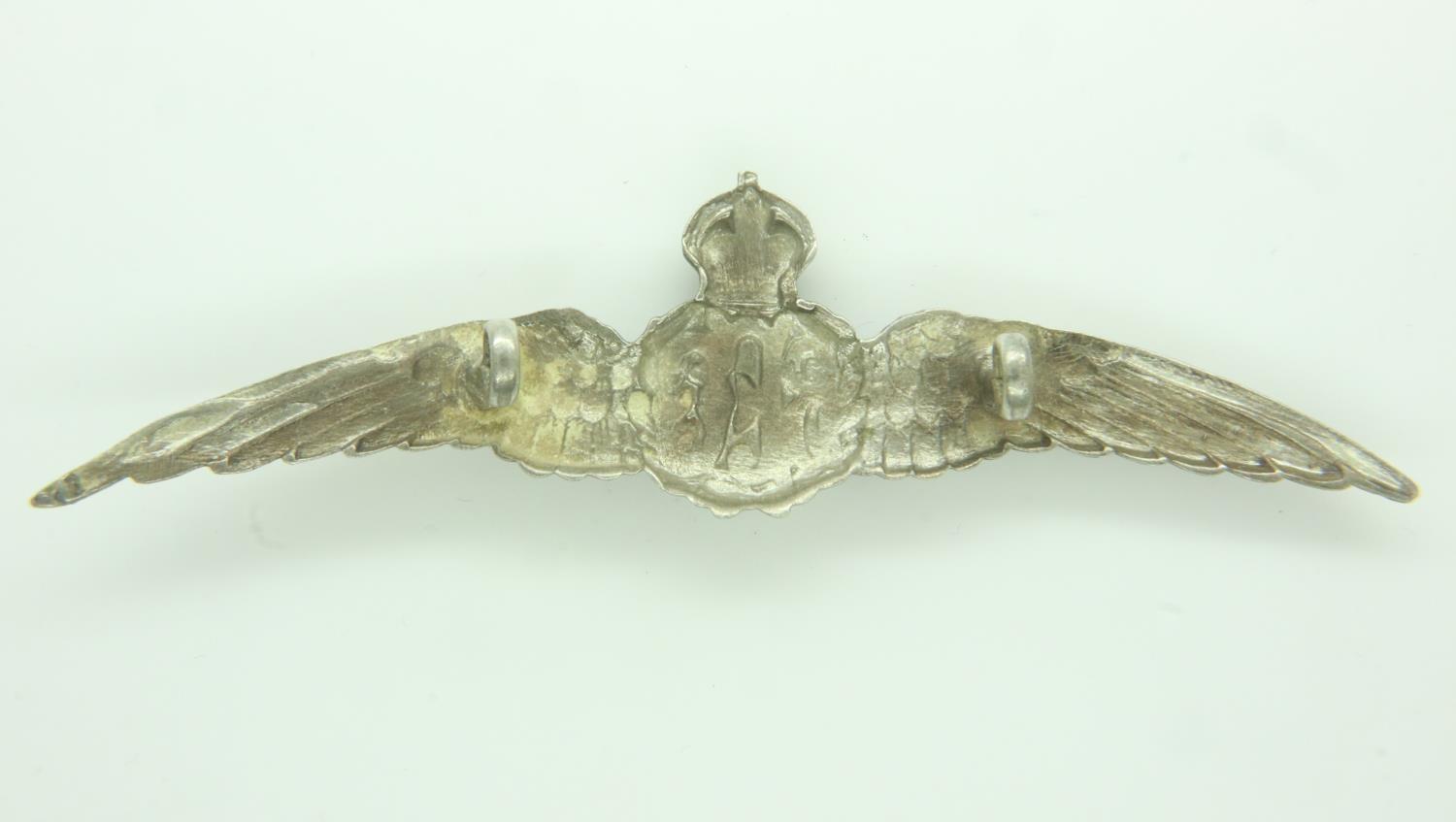 WWI British Royal Flying Corps Officers Silver Pilots Wings. UK P&P Group 2 (£20+VAT for the first - Image 2 of 2