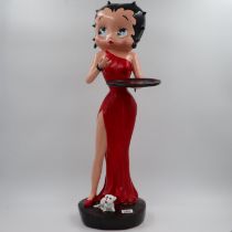 Large Betty Boop waitress figurine, no chips or cracks, H: 80 cm. UK P&P Group 3 (£30+VAT for the