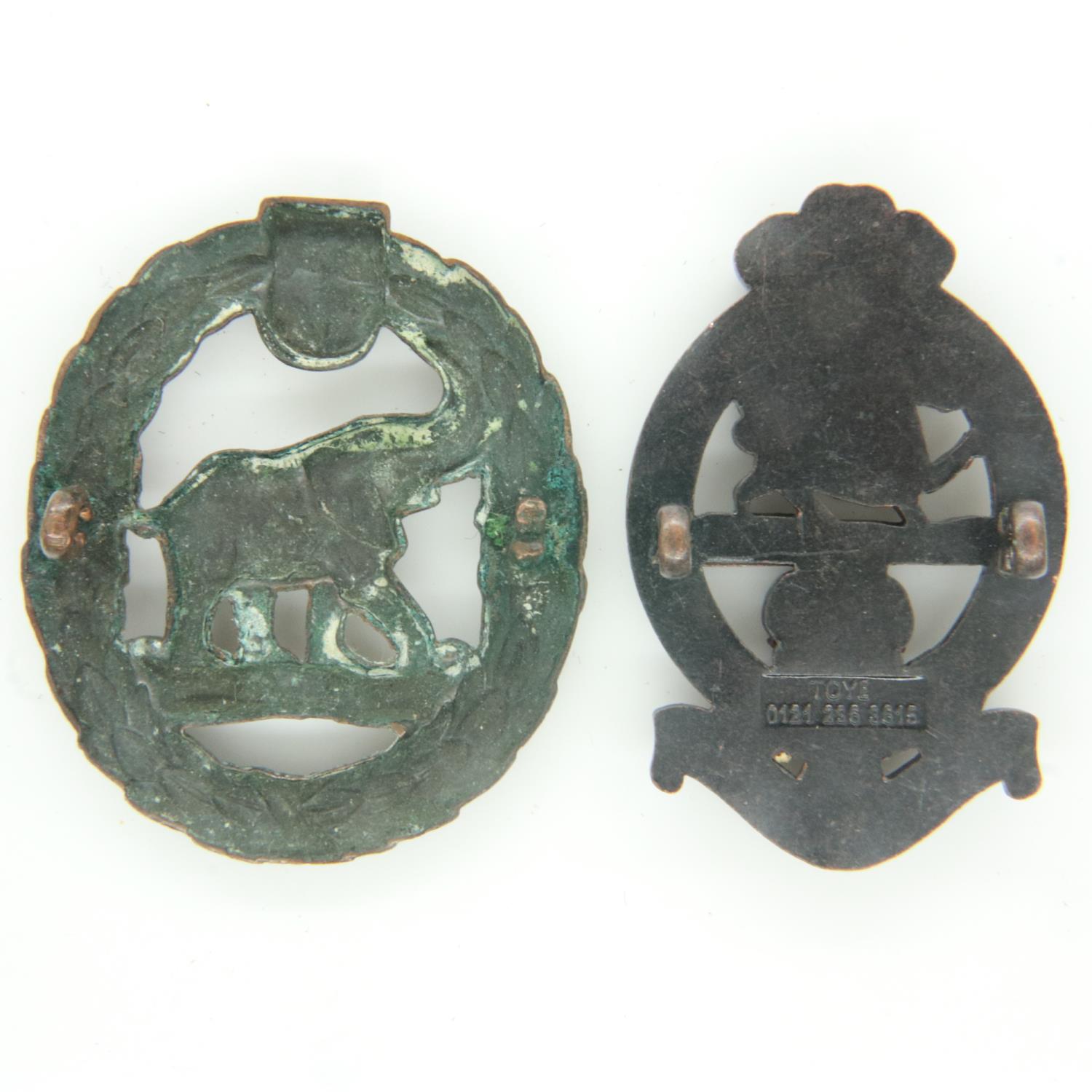 South African WWII Native Military Corps cap badge and a contemporary Princess of Wales' Own - Bild 2 aus 2