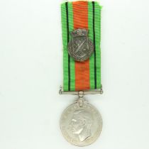 WWII British Defence Medal with a Royal Navy Patrol Boat Service, Minesweeper and Anti-Submarine