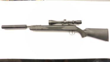 Hammerli Armex .22 air rifle with scope and silencer. UK P&P Group 3 (£30+VAT for the first lot