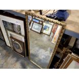 Gilt edged rectangular bevelled edge mirror. Not available for in-house P&P