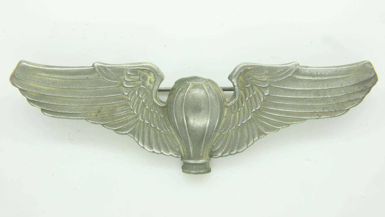 WWI US Balloon Pilots Wings. UK P&P Group 2 (£20+VAT for the first lot and £4+VAT for subsequent