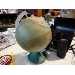Philip Globes relief, 1: 65,000,000 globe with damaged stand. Not available for in-house P&P