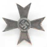 Third Reich German War Merit Cross First Class with without swords, (non-combatant) die-struck