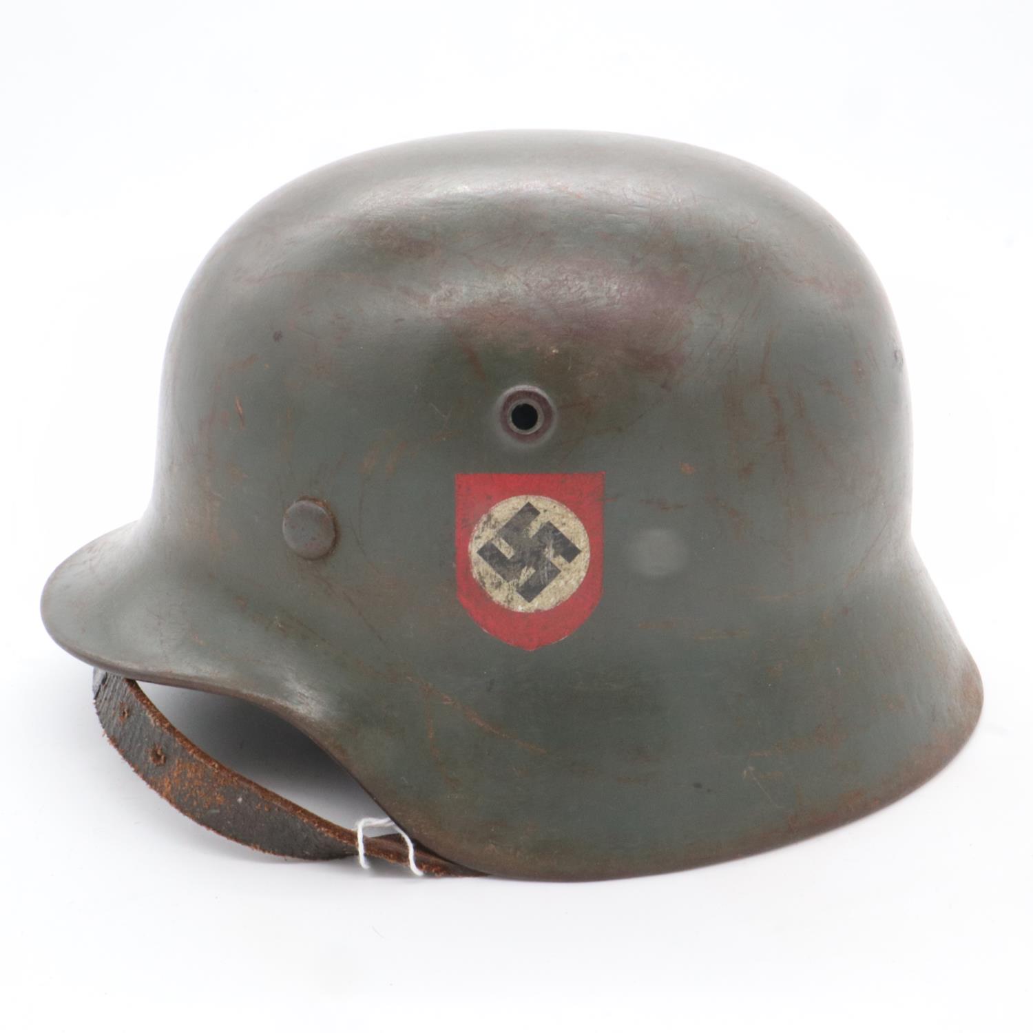 Third Reich Waffen SS Double Decal M35 Helmet, UK P&P Group 2 (£20+VAT for the first lot and £4+ - Image 2 of 3