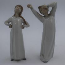 Two Lladro figurines, no chips or cracks, H: 22cm. UK P&P Group 3 (£30+VAT for the first lot and £
