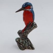 Anita Harris kingfisher, signed in gold, no cracks or chips, H: 15 cm. UK P&P Group 2 (£20+VAT for