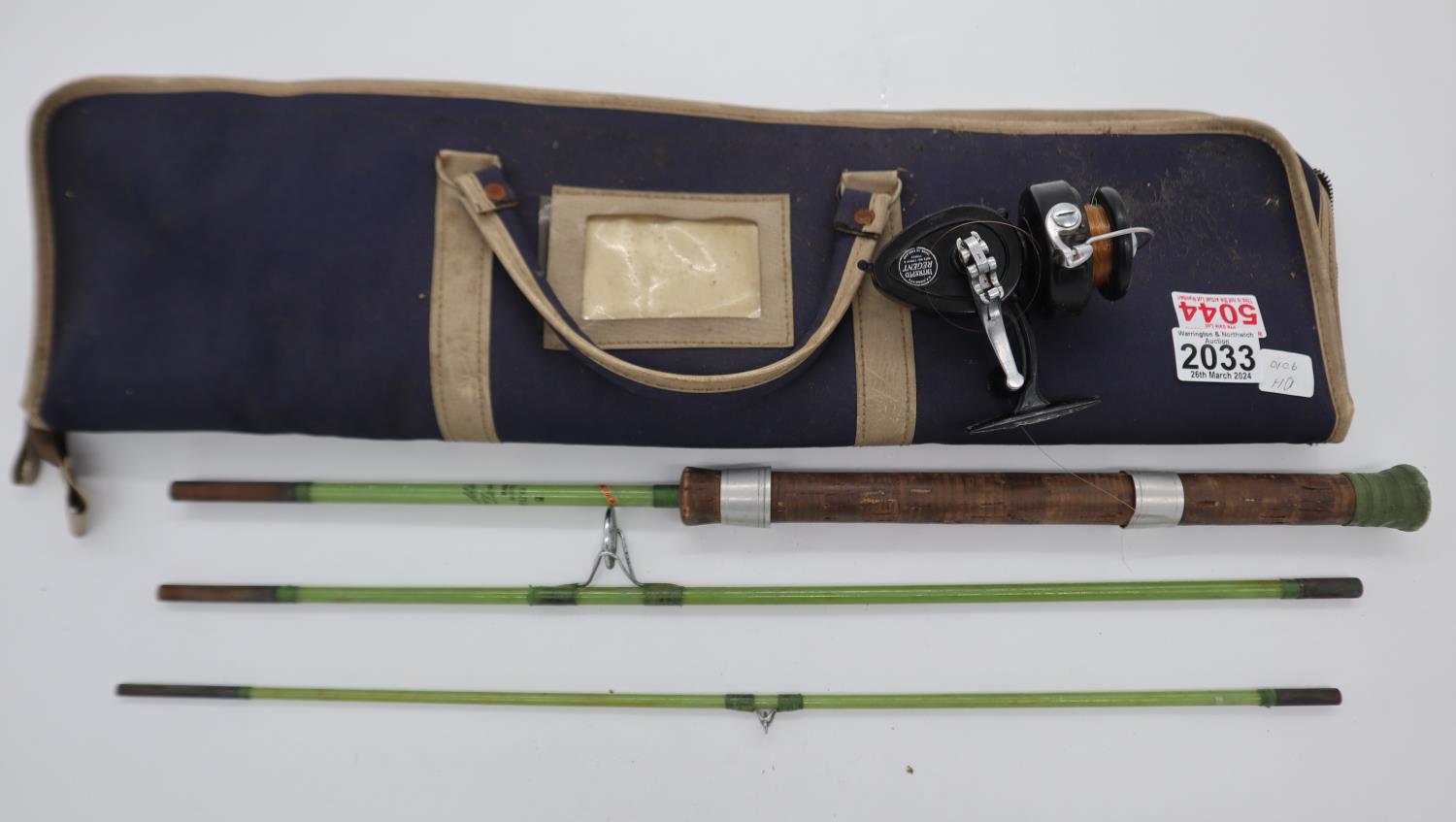 Fishing tackle set, including an Intrepid reel and a Gary rod. UK P&P Group 3 (£30+VAT for the first