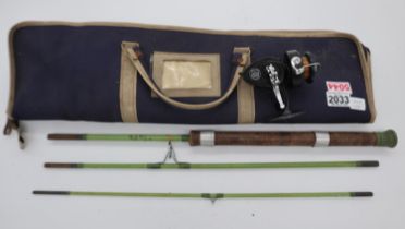 Fishing tackle set, including an Intrepid reel and a Gary rod. UK P&P Group 3 (£30+VAT for the first