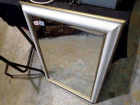 Gilt framed bevelled edge mirror, 50 x 70 cm. Not available for in-house P&P