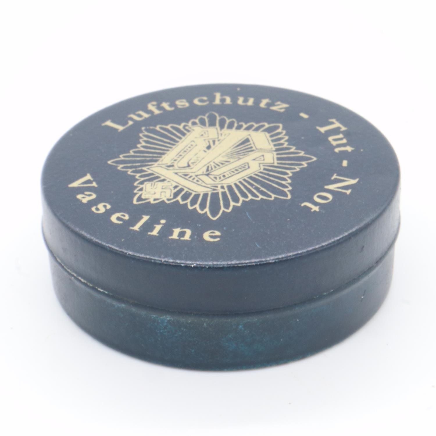 WWII German RLB (Air Raid Warden) tin of Vaseline for burns etc. UK P&P Group 1 (£16+VAT for the - Image 2 of 3