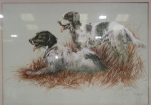 Spencer Roberts (1920-1997): artist signed limited edition print, two Springer Spaniels, 60/500,