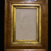 A Georgian preparatory sketch, profile of a gentleman, unsigned, 10 x 15 cm. UK P&P Group 3 (£30+VAT
