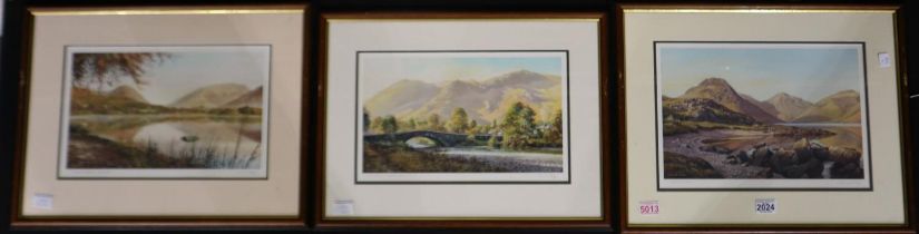 J Lee Payne (contemporary): three artist signed prints, Wast Water, Autumn Morning Grasmere and