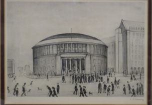 Lawrence Stephen Lowry RBA RA (1887-1976): artist signed limited offset lithograph, The Reference
