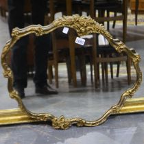 A 20th century Baroque style gilt framed wall mirror, 67 x 55 cm. Not available for in-house P&P