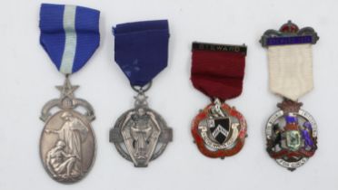 Four Masonic jewels, all hallmarked silver, one boxed. UK P&P Group 1 (£16+VAT for the first lot and