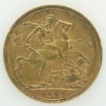 1892 gold full sovereign. UK P&P Group 0 (£6+VAT for the first lot and £1+VAT for subsequent lots)