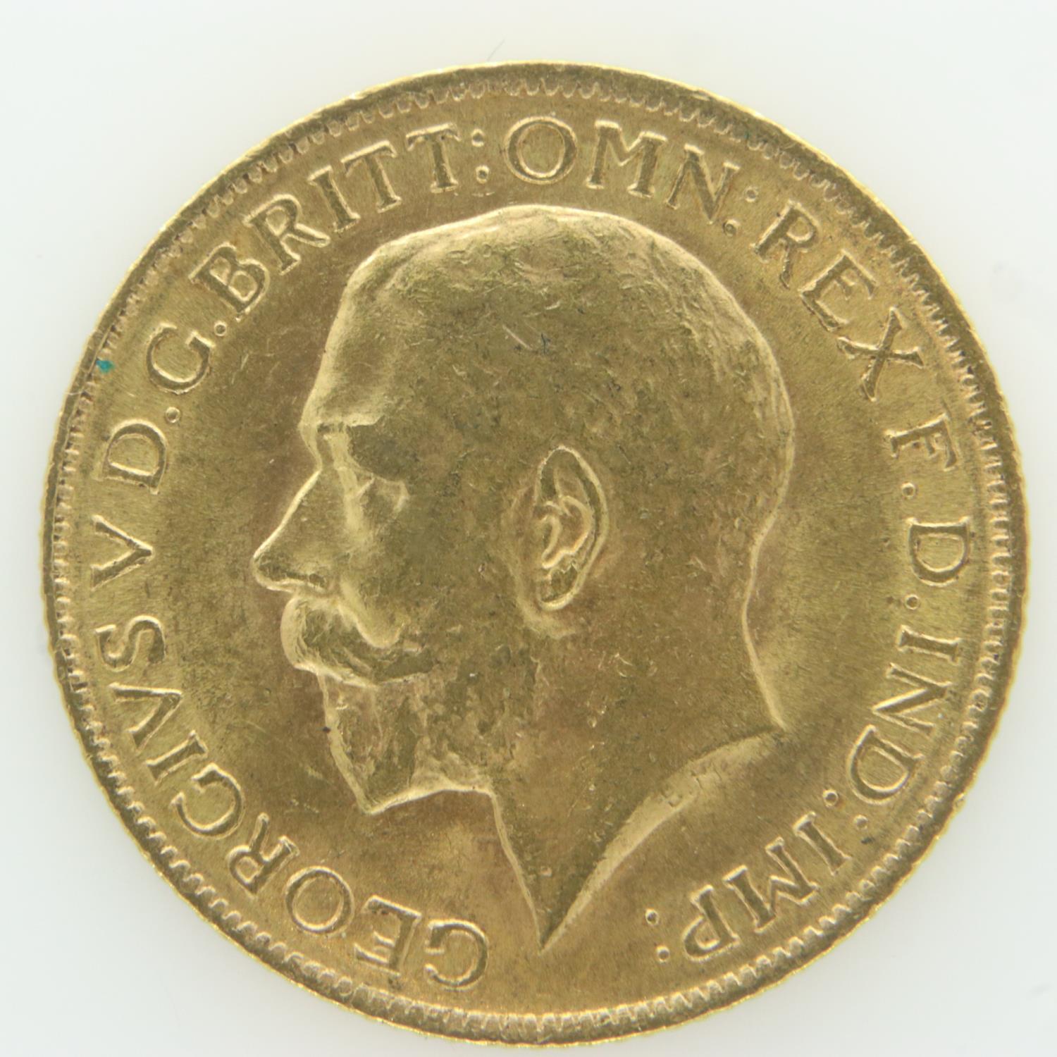 1912 gold full sovereign. UK P&P Group 0 (£6+VAT for the first lot and £1+VAT for subsequent lots) - Image 2 of 2