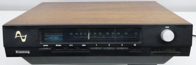 Armstrong 624 FM stereo tuner, circa 1970s, working at lotting. Not available for in-house P&P