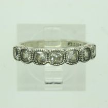 Pandora stone set silver ring, size L/M. UK P&P Group 1 (£16+VAT for the first lot and £2+VAT for