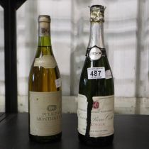 1986 bottle of Duligny Montrachon and a bottle of Curve Pierrot Costa Bordeaux. Not available for