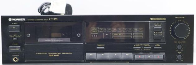 Pioneer stereo cassette deck CT 335. All electrical items in this lot have been PAT tested for