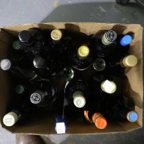 Fourteen bottles of mixed wine. Not available for in-house P&P