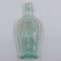 German glass bottle with gold Swastika stamp, H: 17 cm. UK P&P Group 2 (£20+VAT for the first lot