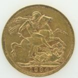 1894 gold full sovereign, Melbourne mint. UK P&P Group 0 (£6+VAT for the first lot and £1+VAT for