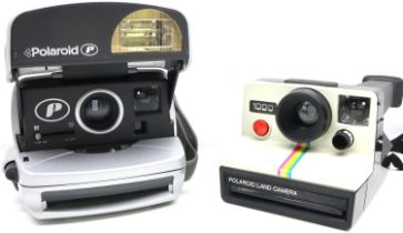 Two Polaroid cameras a 1000 and a P, film available in shops. UK P&P Group 2 (£20+VAT for the