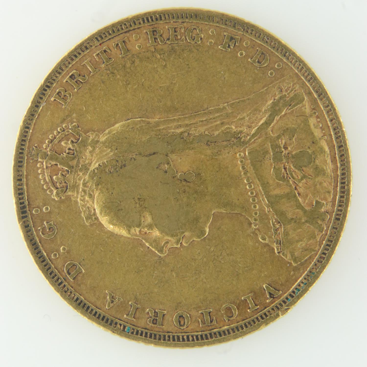 1893 gold full sovereign, Sydney mint. UK P&P Group 0 (£6+VAT for the first lot and £1+VAT for - Image 2 of 2