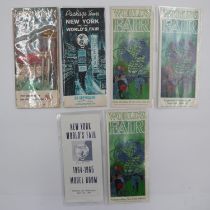 Mixed flyers and maps for the 1964 New York World Fair. UK P&P Group 1 (£16+VAT for the first lot