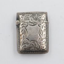 Hallmarked silver vesta case, 15g. UK P&P Group 1 (£16+VAT for the first lot and £2+VAT for