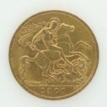 1907 gold half sovereign. UK P&P Group 0 (£6+VAT for the first lot and £1+VAT for subsequent lots)