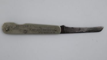 Single blade penknife for the 1924 Empire exhibition, Wembley. UK P&P Group 0 (£6+VAT for the