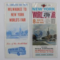 Bus and train timetable for the New York World Fair. UK P&P Group 0 (£6+VAT for the first lot and £