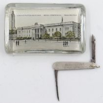 Sesquicentennial Philadelphia 1927 paperweight and penknife. UK P&P Group 3 (£30+VAT for the first