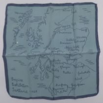 Cotton handkerchief for the Empire exhibition, Scotland 1931, 30 x 30cm. UK P&P Group 1 (£16+VAT for