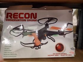 Recon observation drone in box with paperwork. Not available for in-house P&P