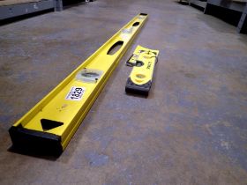 Stanley 1-beam 180 spirit level and another. Not available for in-house P&P