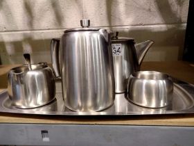 Old Hall stainless steel coffee set. Not available for in-house P&P