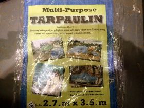 Multi purpose tarpaulin, 2.7m x 3.5m. Not available for in-house P&P